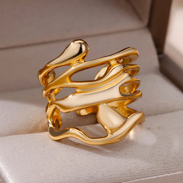 Anél Fluxo Dourado